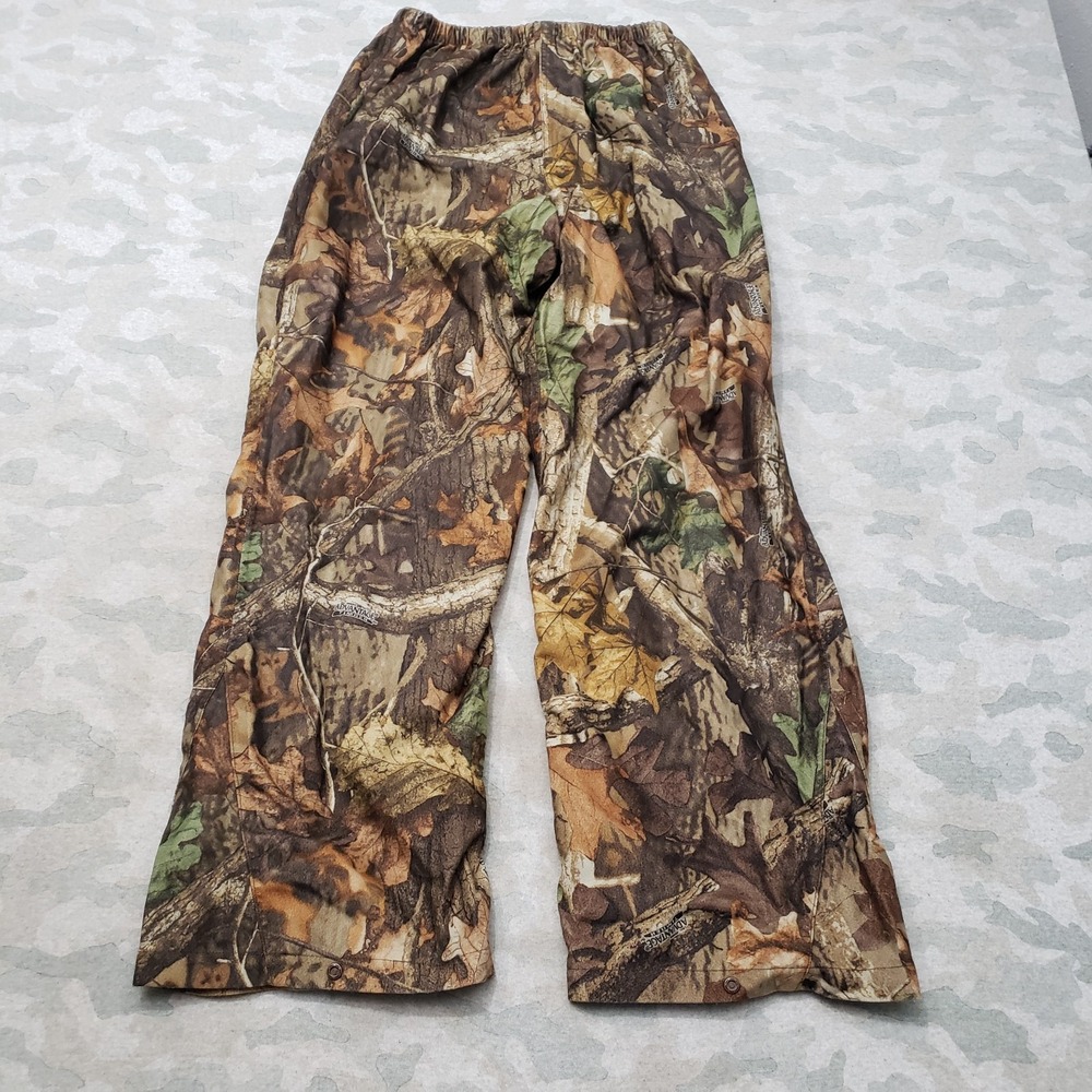 Vntage Mad Dog Gear Realtree Pants Mens XL Brown Camo Drawstring Mesh Lined Hunt